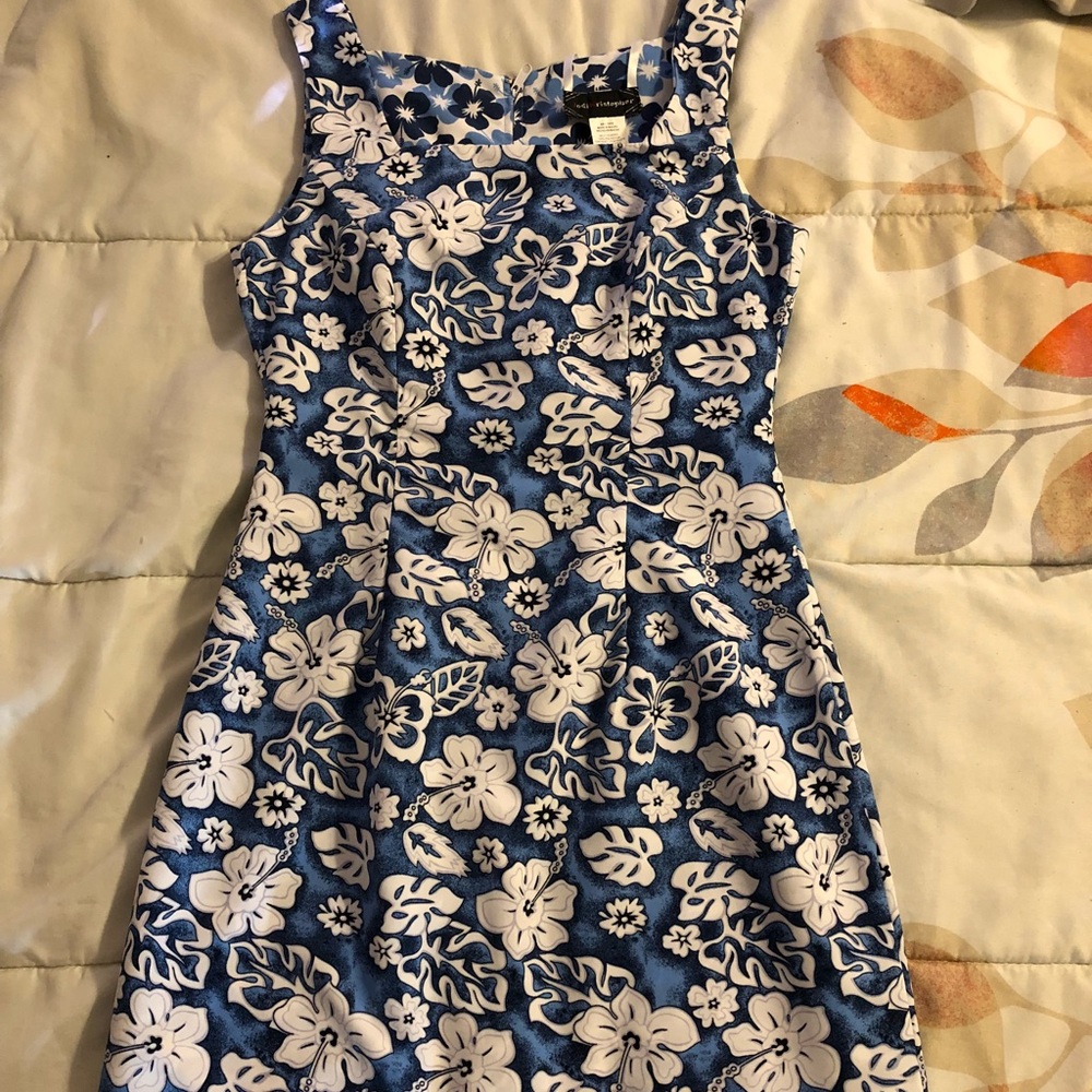 Blue and white reversible juniors mini dress :)